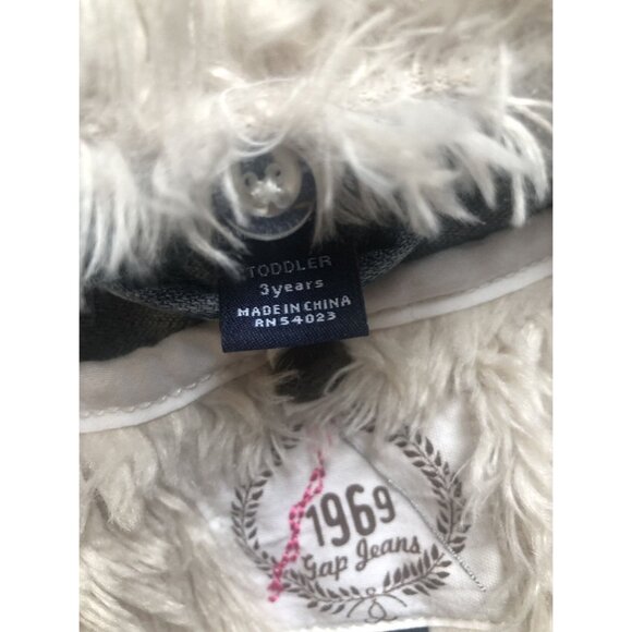 Gap Size 3 Jean Jacket With Removable Fuzzy Vest Liner - Picture 6 of 8